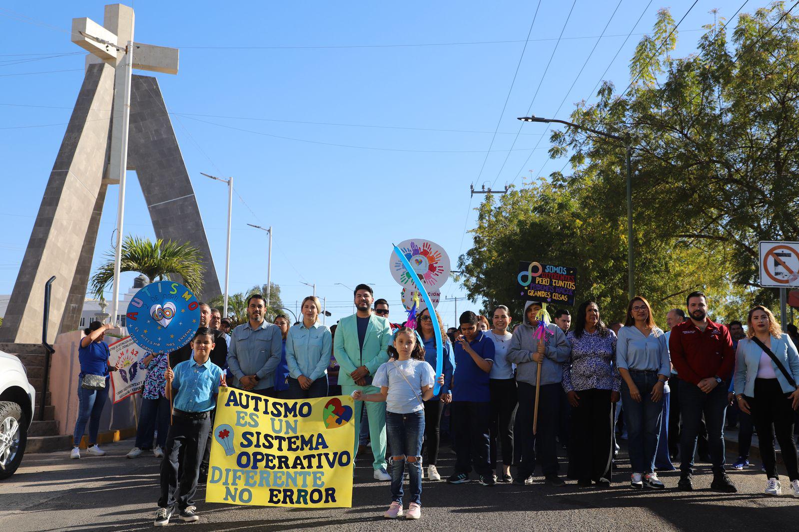 $!Marchan en Elota por el Día Mundial de la Concienciación sobre el Autismo