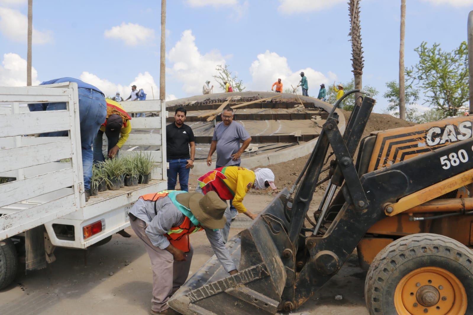 $!Tendrá Culiacán un reloj floral de 10.4 metros de diámetro; ya se pueden ver los avances