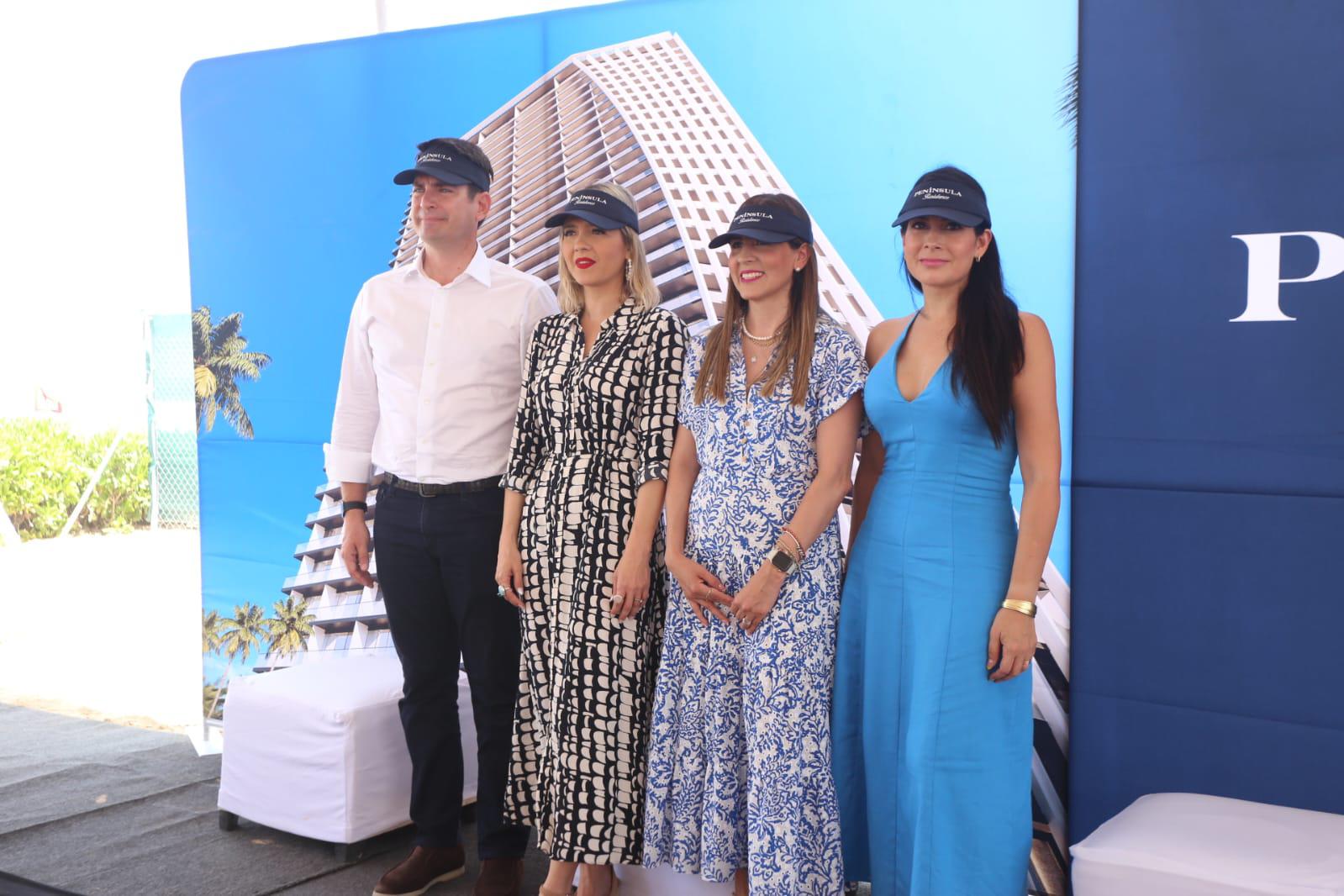 $!Javier Gaxiola Coppel, Secretario de Economía de Sinaloa; Estrella Palacios Domínguez, Secretaria de Turismo de Sinaloa; Priscila Solórzano, directora general de Península Residences, y Claudia Elizalde, directora Comercial de Península Residences.