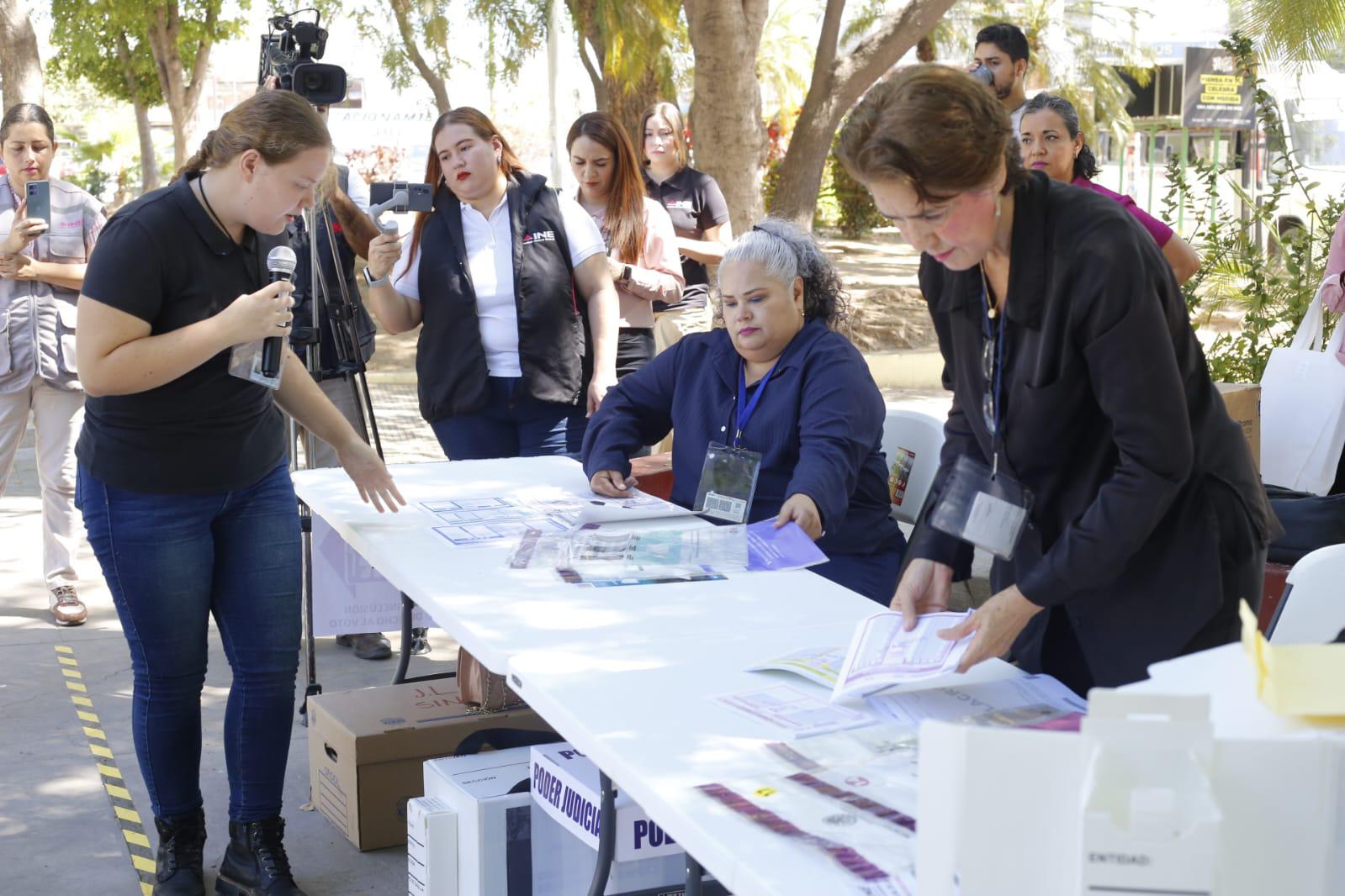 $!¿Cómo votar este 1 de junio en la elección del Poder Judicial? INE Sinaloa explica en simulacro
