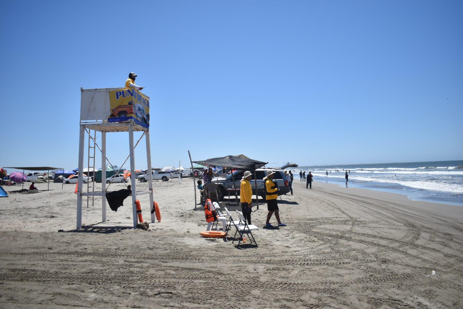$!Refuerzan las 24 horas seguridad en playa de El Tambor