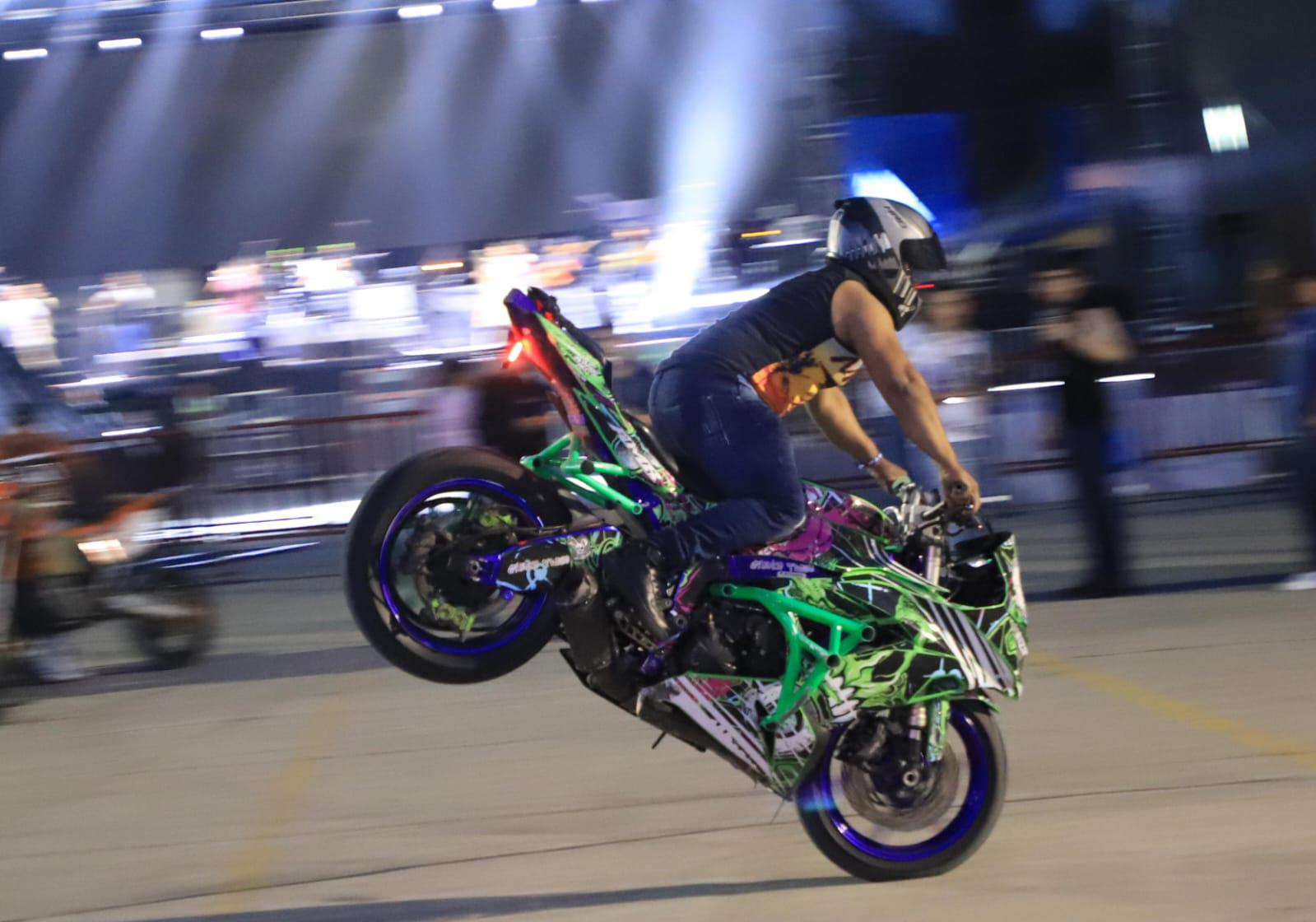 $!Stunt Riders exhiben su pericia en cierre de Semana de la Moto