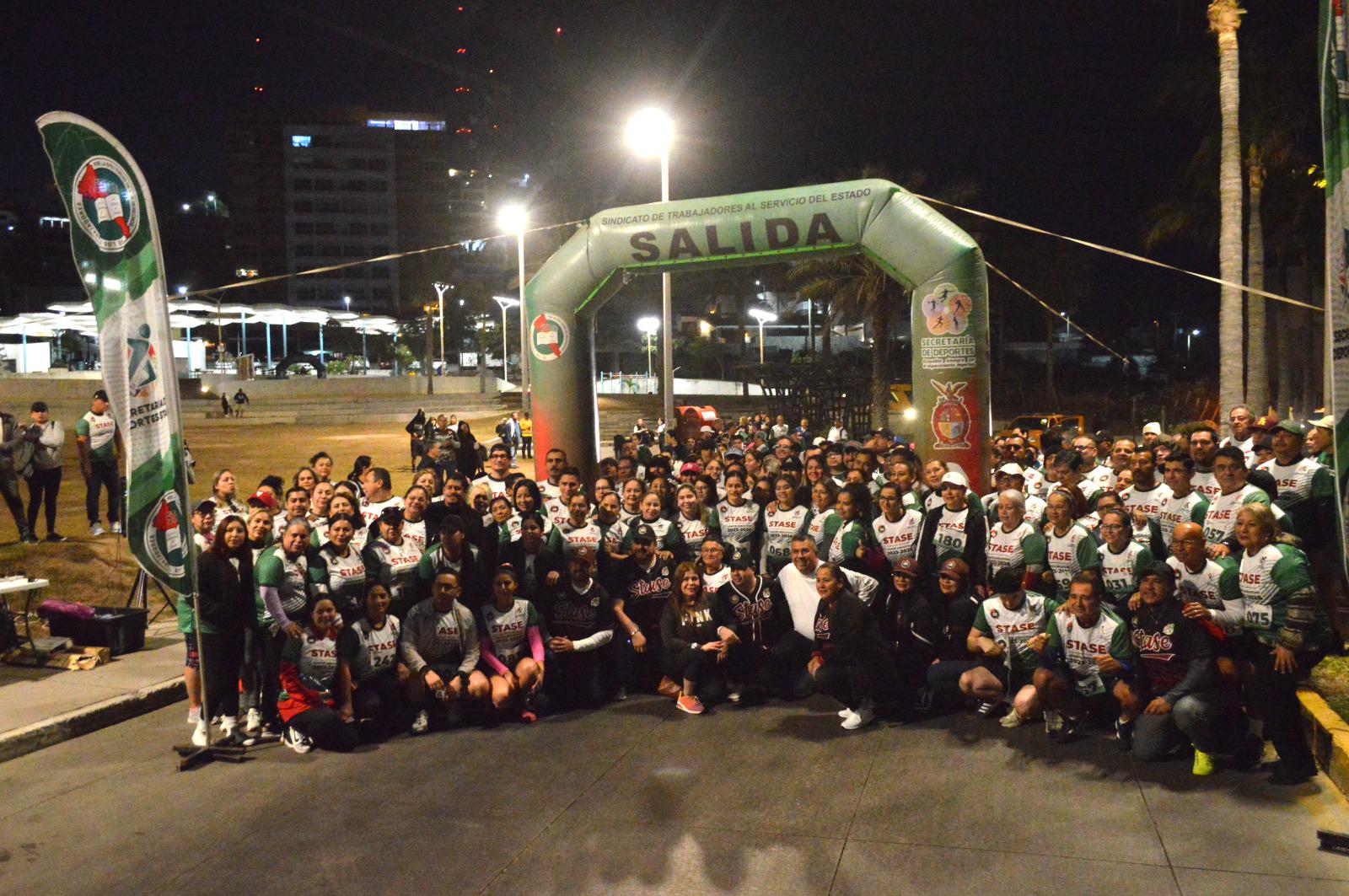 $!Realiza STASE Caminata del Servidor Público en Mazatlán