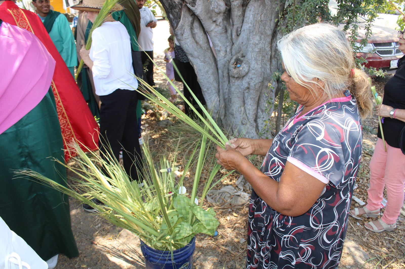 $!Cesárea honra a su madre en cada palma que tejen sus manos