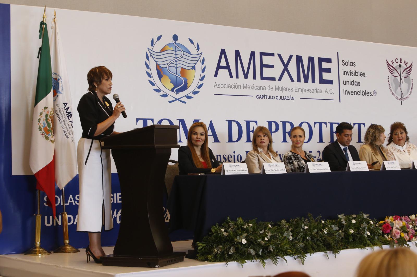 $!Rinde protesta Alma Rebeca Astorga como presidenta de Amexme en Culiacán