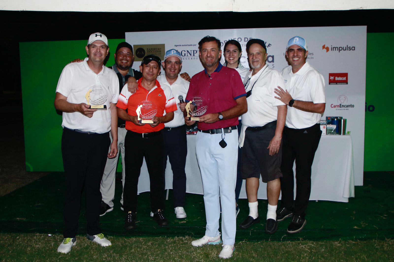 $!Ganadores de la categoría AA Iván Castro, Ernesto Vázquez y José de Jesús González.