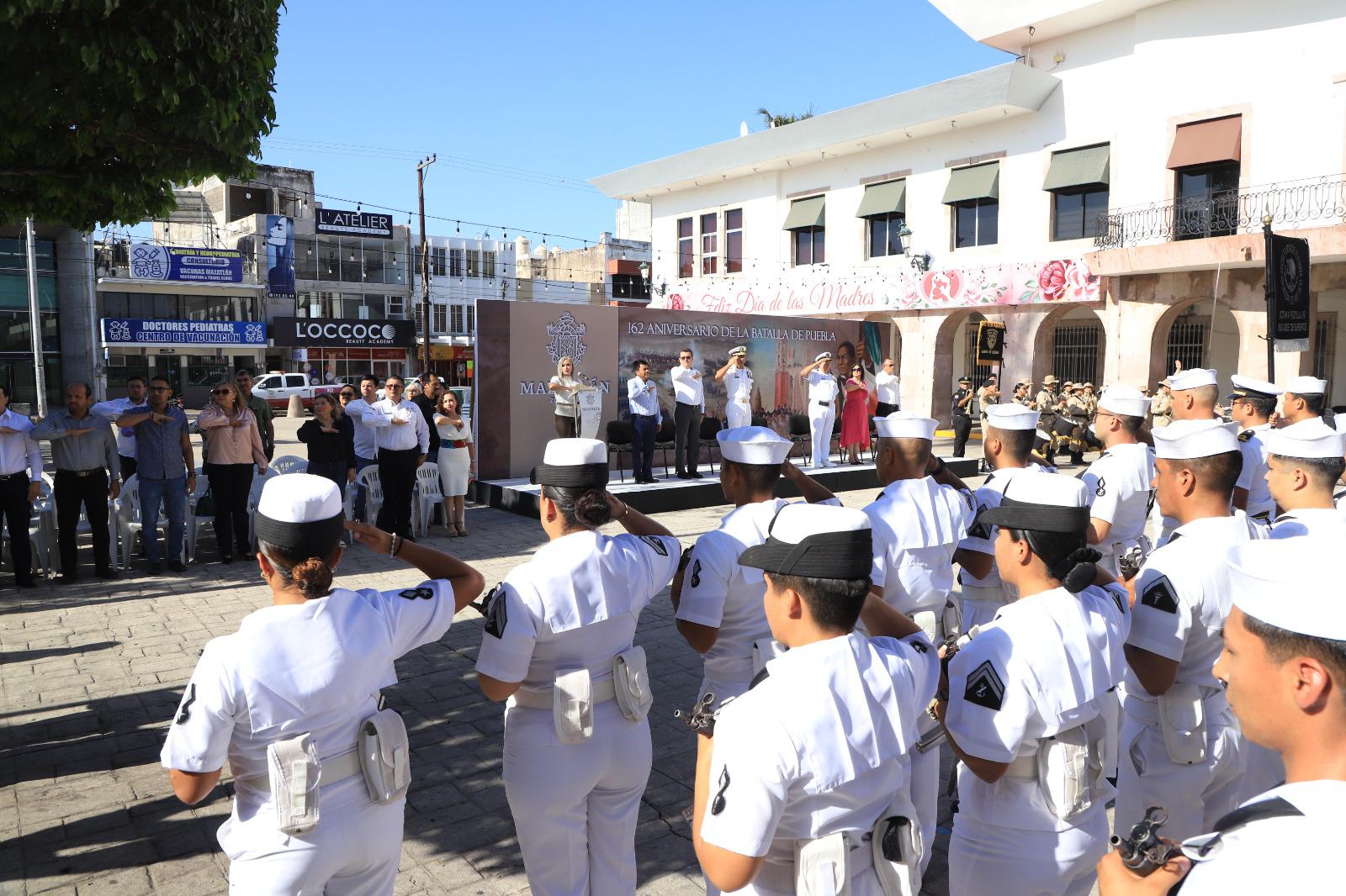 $!Conmemoran en Mazatlán el 162 aniversario de la Batalla de Puebla