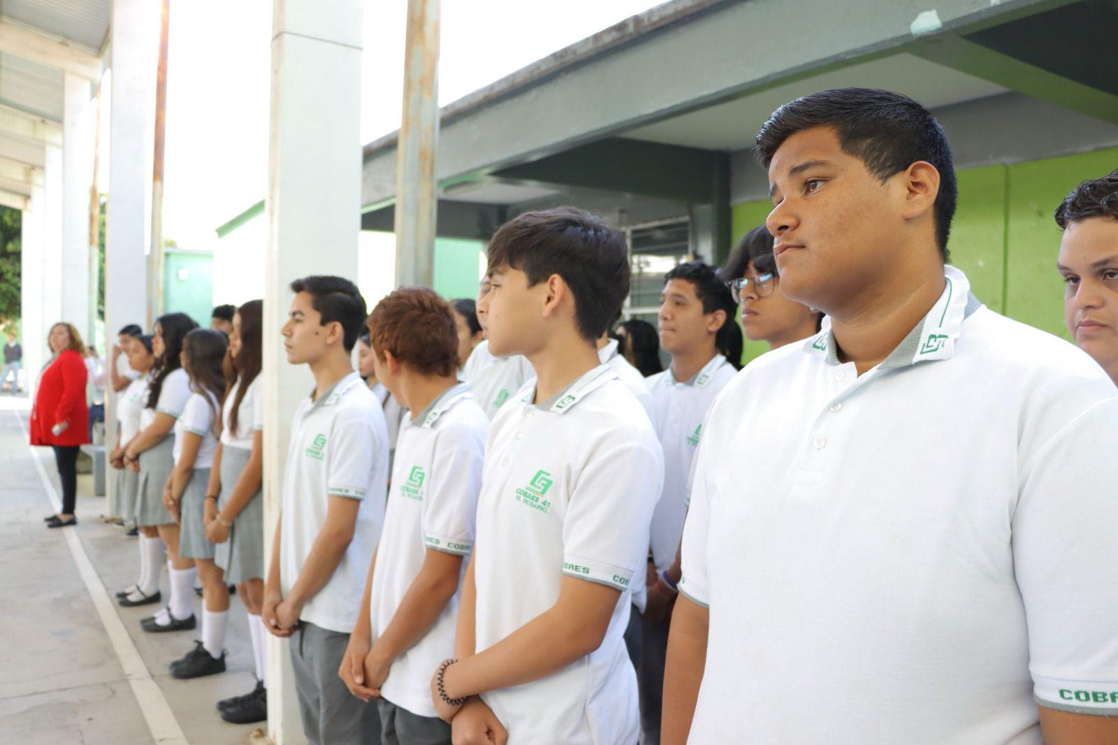 $!Realizan Lunes Cívico en Cobaes 41 de Rosario