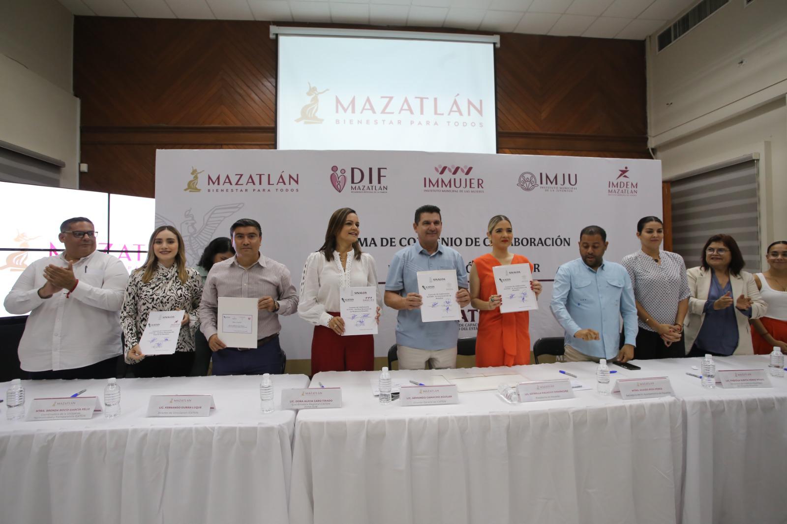 $!Firman convenio de colaboración Ayuntamiento de Mazatlán e Icatsin