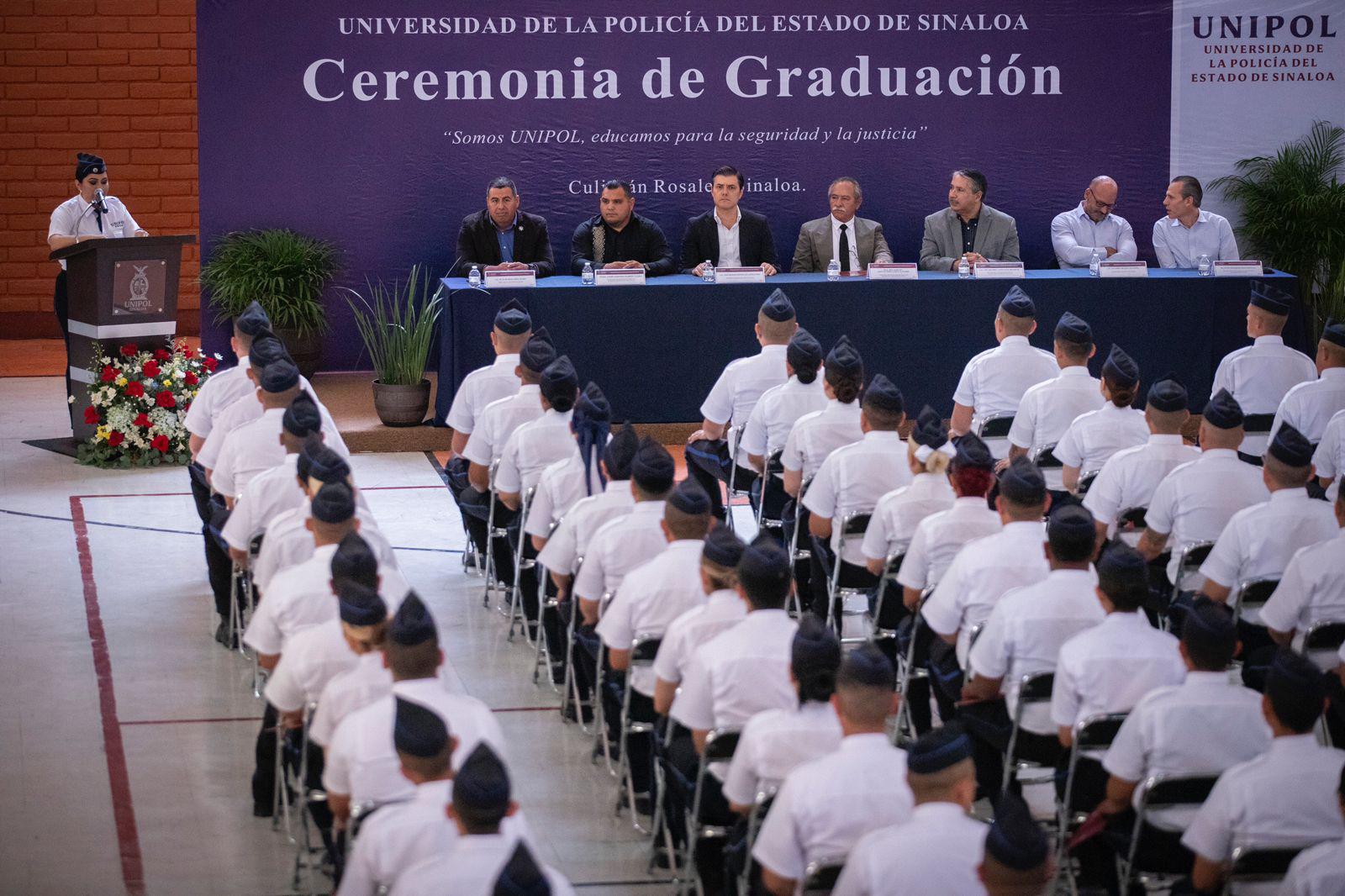 $!Se gradúan de la Unipol 139 cadetes que se integrarán a los diferentes cuerpos policiales de Sinaloa