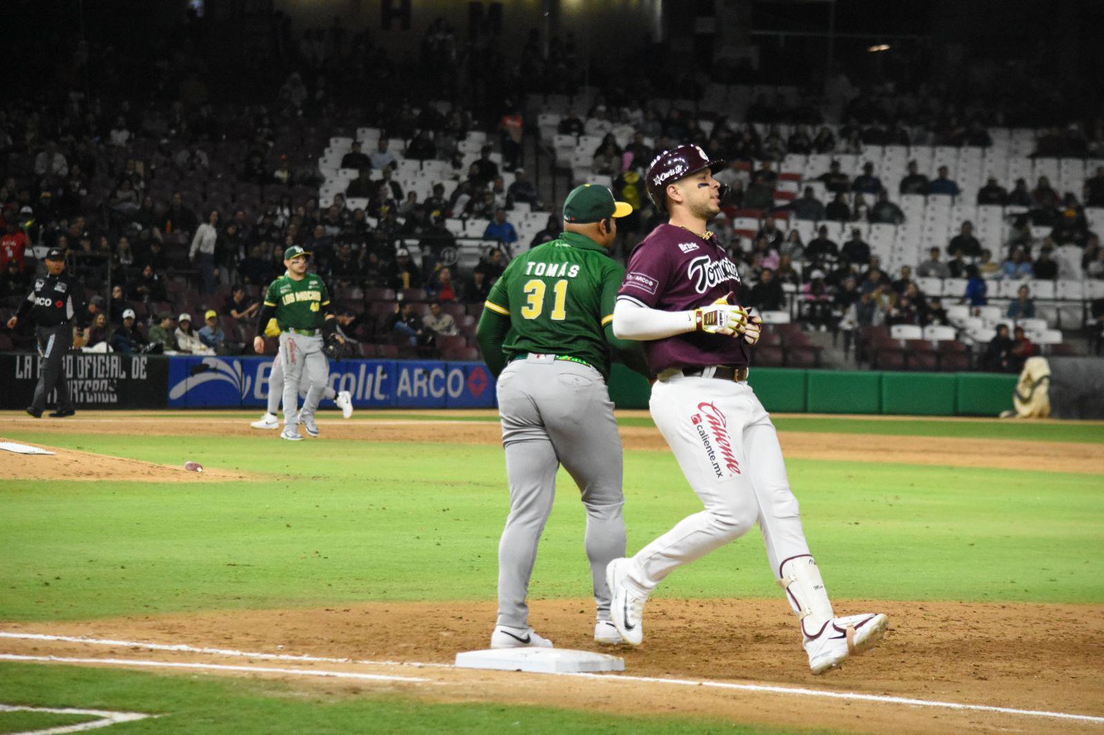 $!Tomateros de Culiacán no puede ante Cañeros en el primero de las semifinales de la LMP