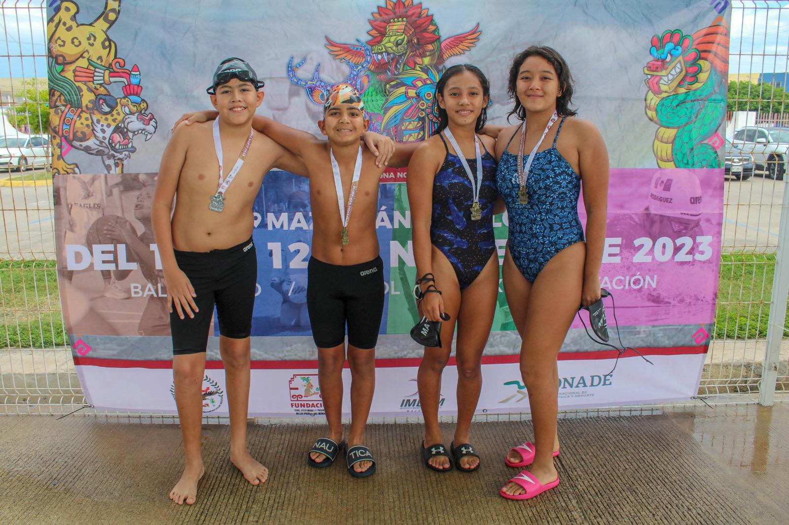 $!Tritones mazatlecos toman parte de Olimpiada Indígena Zona Norte