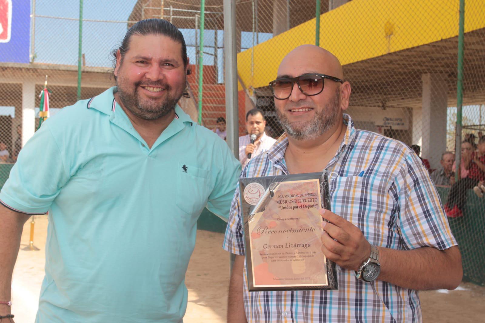 $!Rinden homenaje a Julián Arámburo y Germán Lizárraga en la Liga Inter Bandas de Beisbol