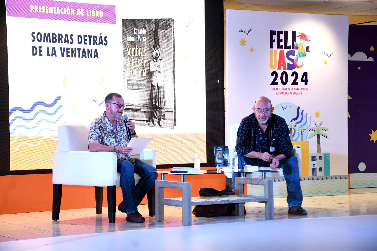 $!El escritor Eduardo Antonio Parra presentó ‘Sombras detrás de la ventana’.