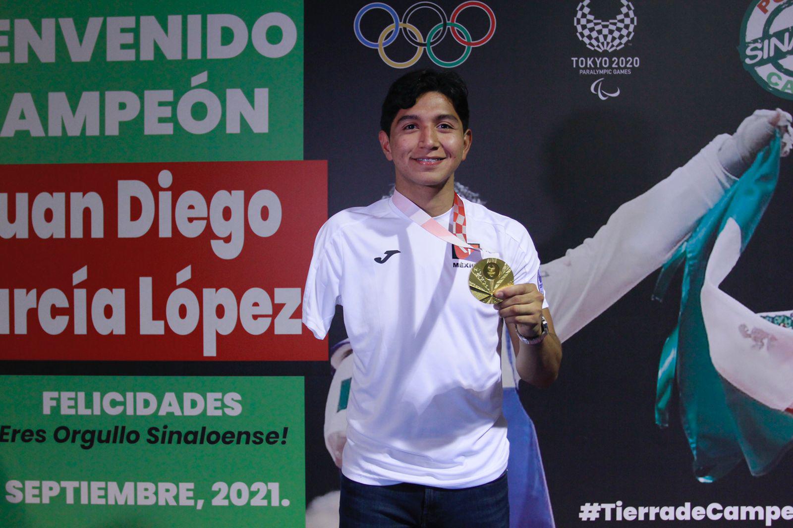 $!Culiacán recibe a Juan Diego García, campeón en los Juegos Paralímpicos Tokio 2020