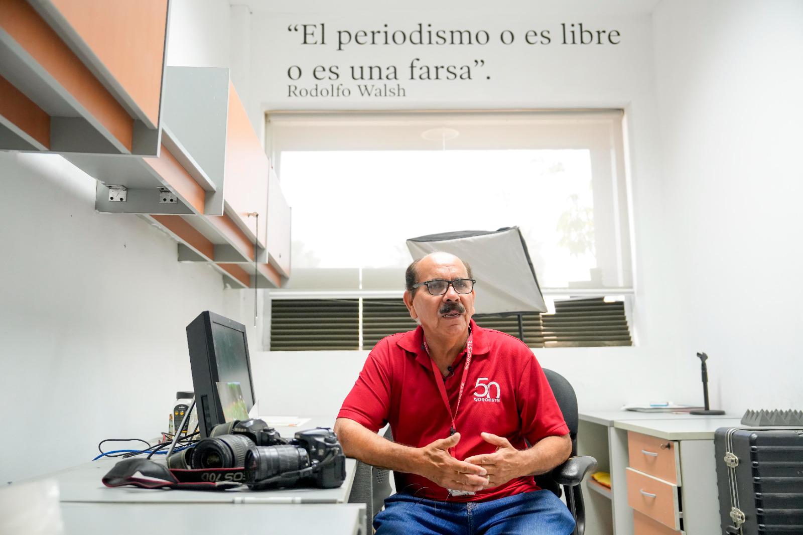 $!Rendirán homenaje a Alejandro Escobar ‘El Morro’, de Noroeste, en su 50 aniversario como periodista gráfico
