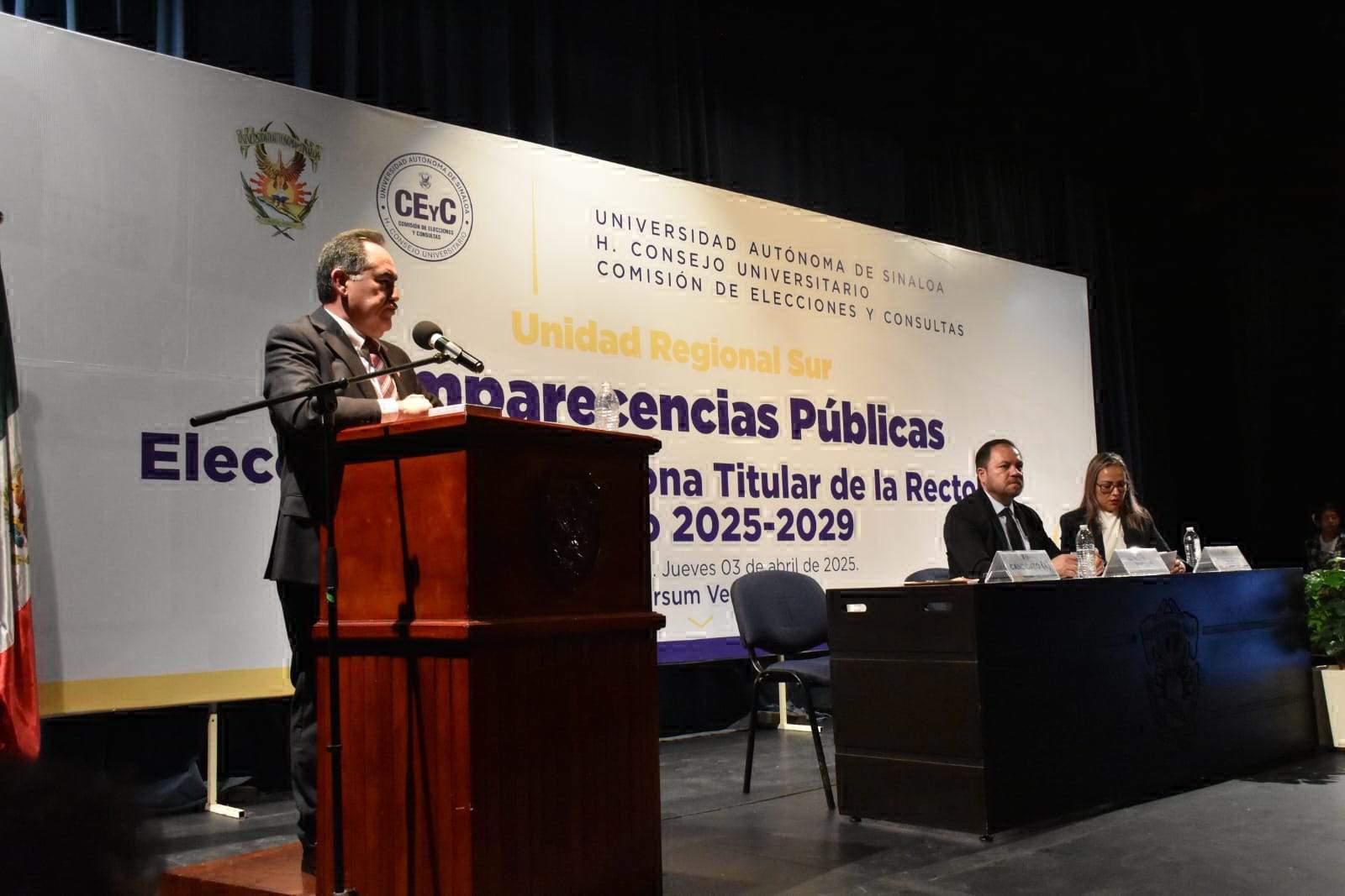 $!Aspirantes a la Rectoría de la UAS presentan sus propuestas en Mazatlán