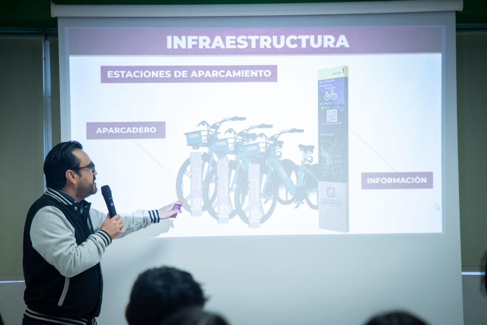 $!Presenta Gámez Mendívil proyecto de ciclovías a estudiantes del Tecmilenio