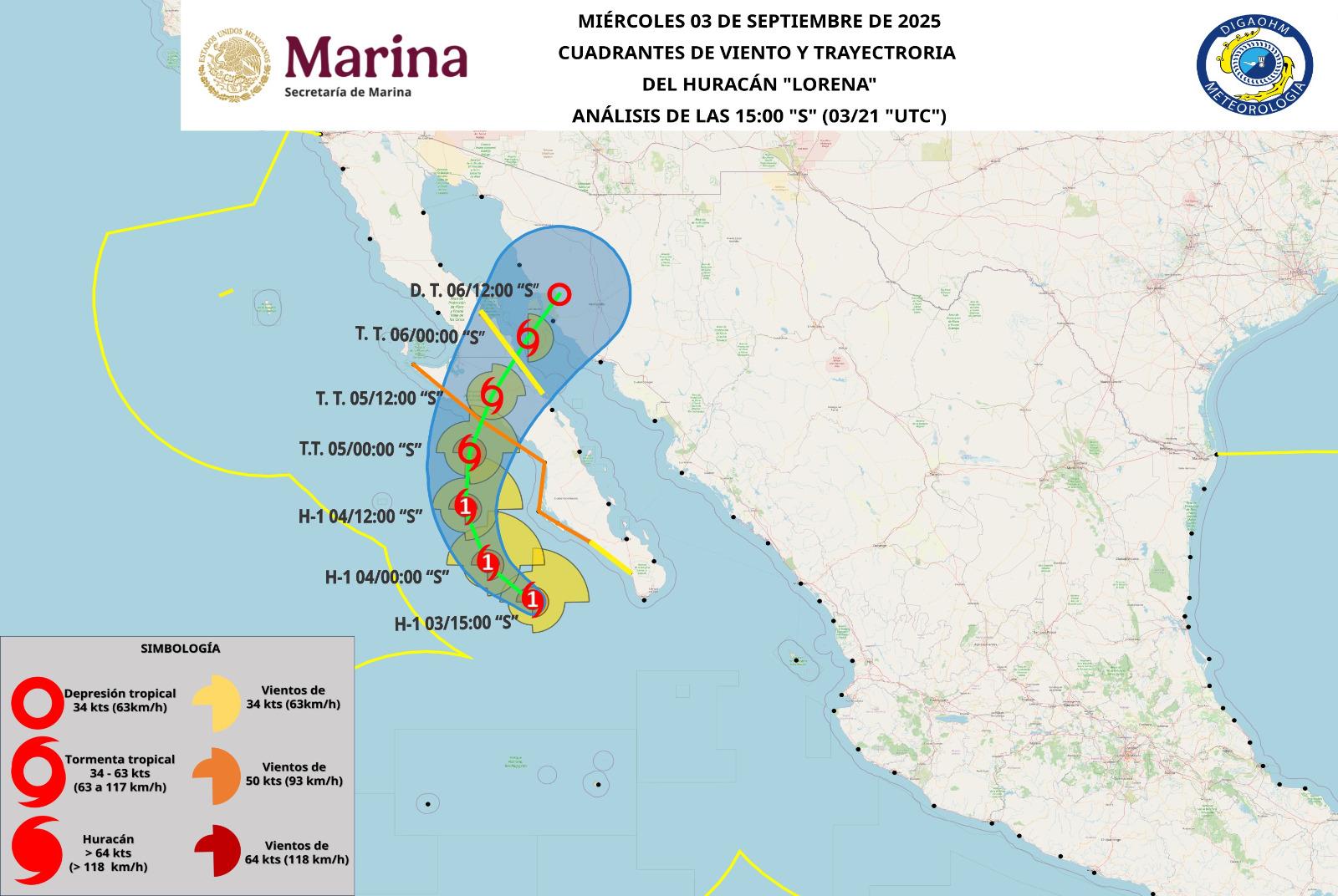 $!Activan Plan Marina en fase de prevención en el Datemex de México por el huracán Lorena