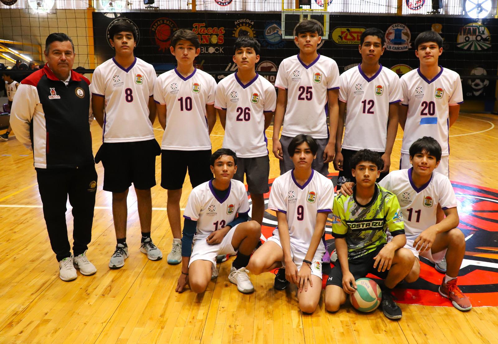 $!Rescata Angostura un pase para el Estatal en voleibol de sala