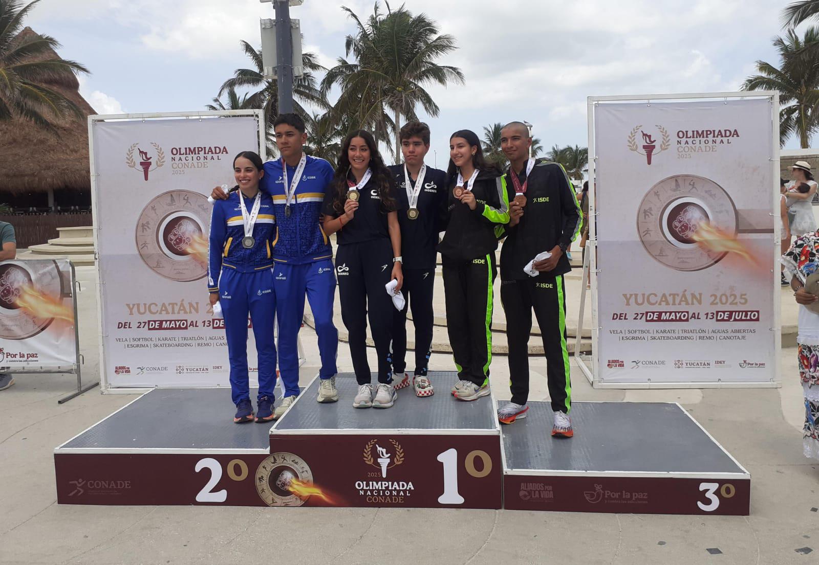 $!Sinaloa cierra con dos medallas de bronce en Olimpiada Nacional de Triatlón