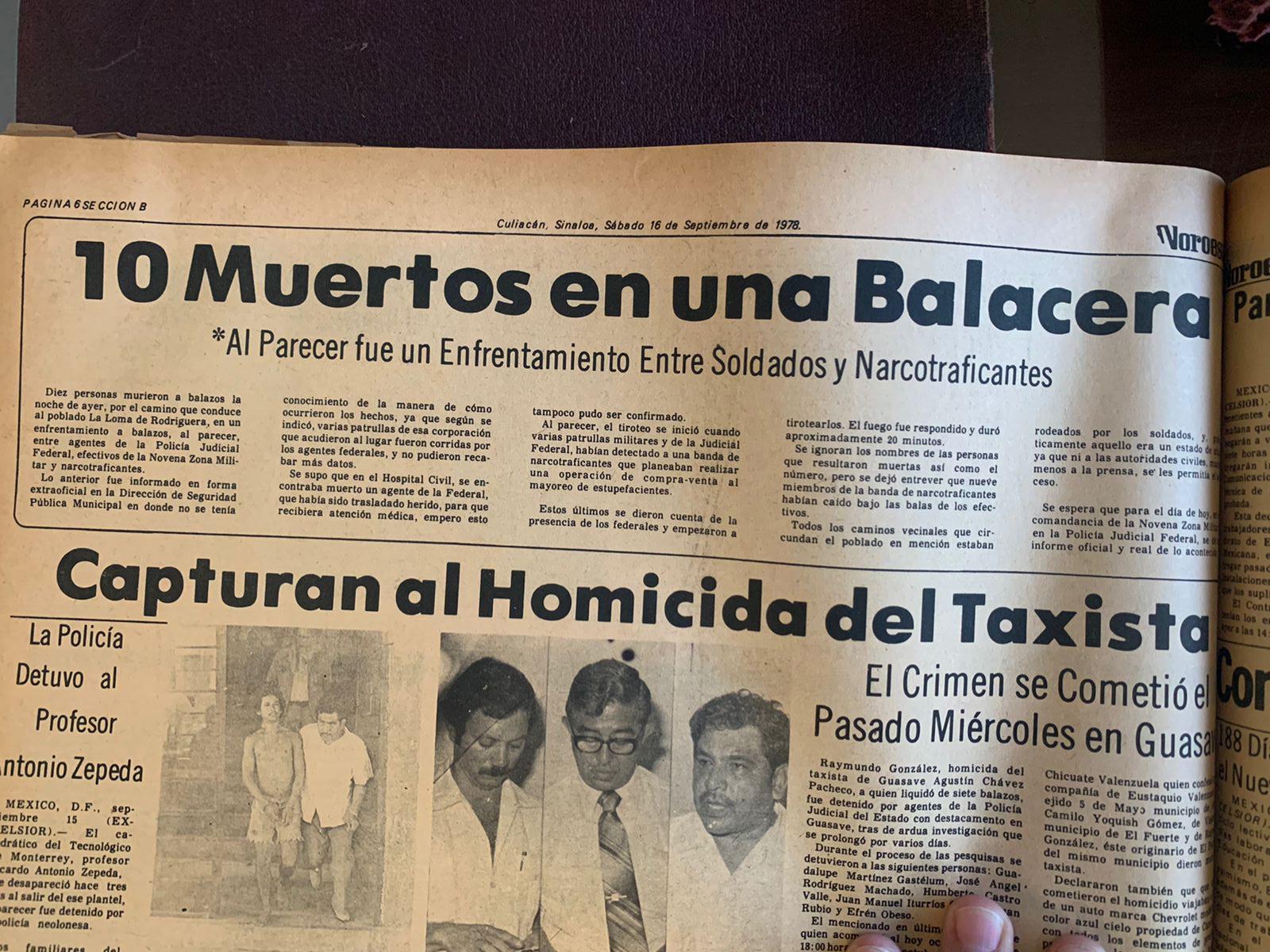 $!Así se contó en 1978 la muerte de Pedro Avilés en Sinaloa, el primer capo del narcotráfico