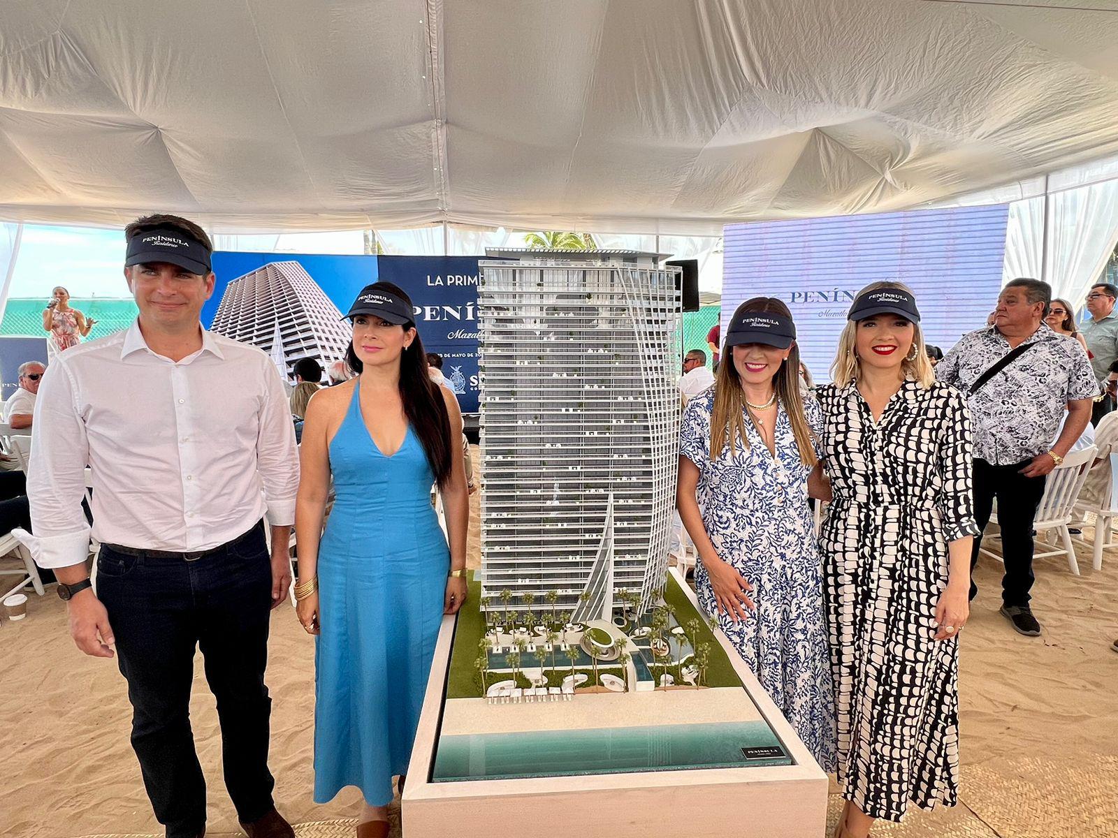 $!Colocan primera piedra de Península Mazatlán Torre 200