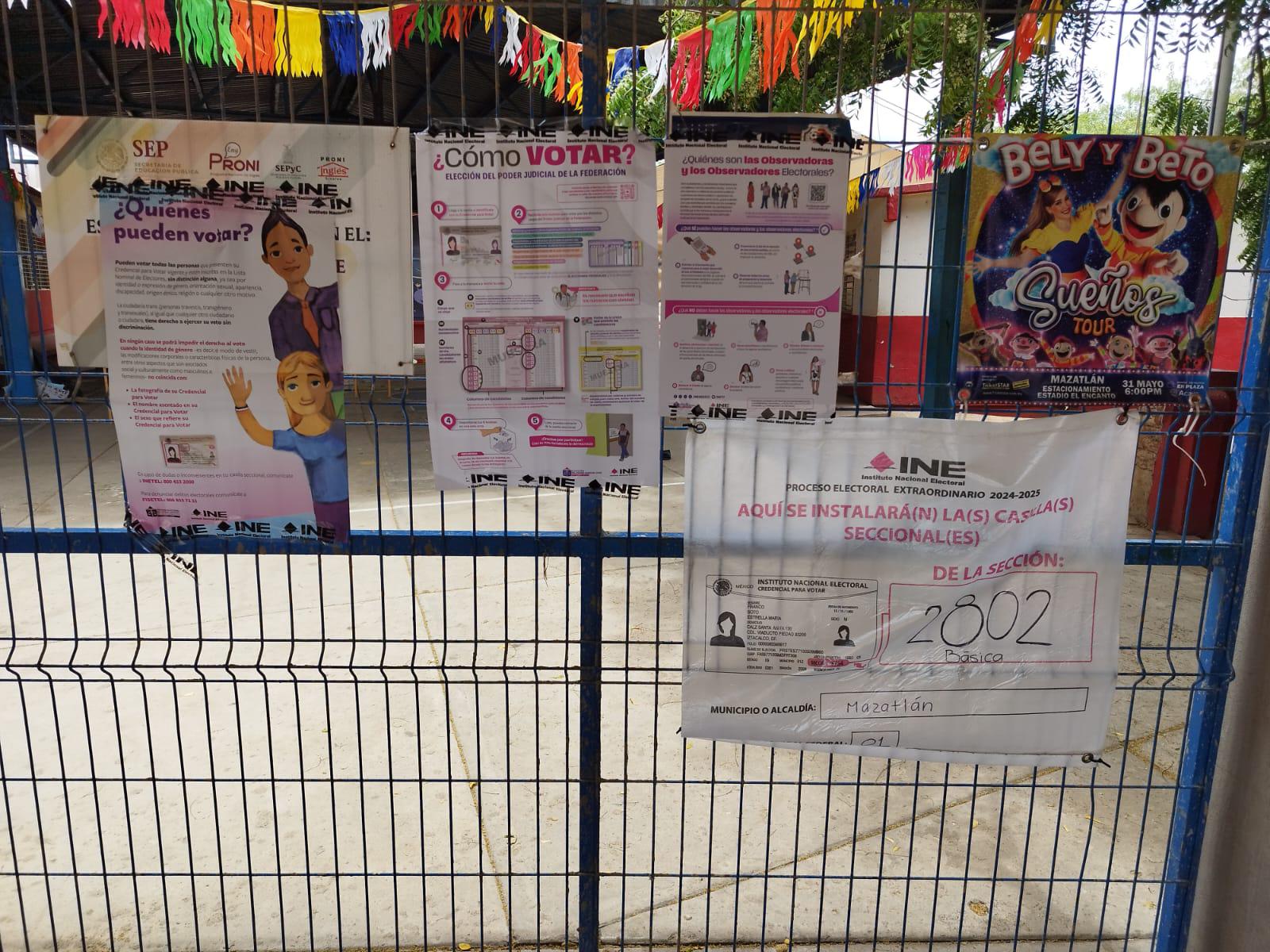 $!Reportan proceso electoral judicial en calma en sectores de Mazatlán