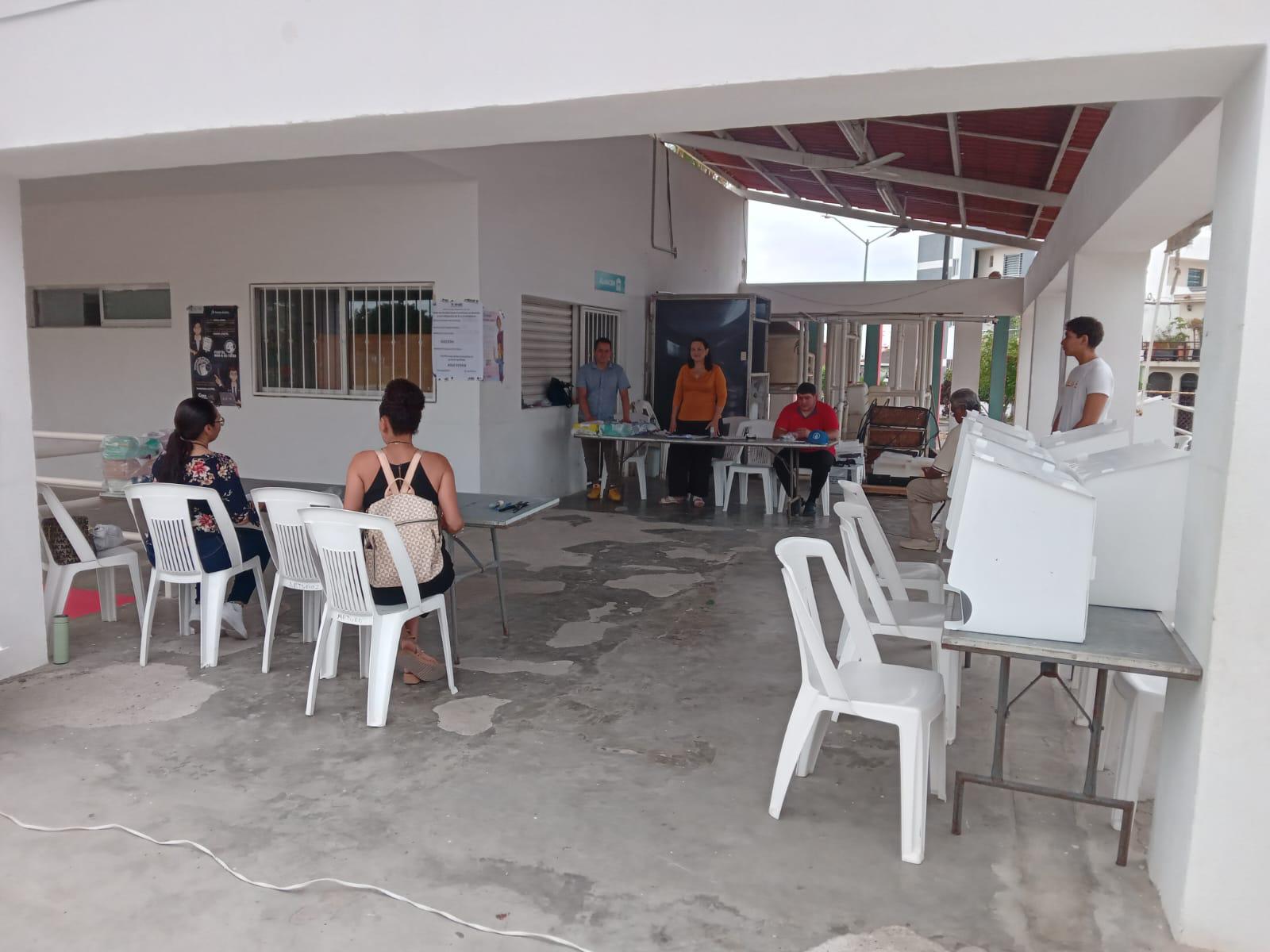 $!Instalan casilla en Polideportivo del fraccionamiento Real Pacífico, en Mazatlán