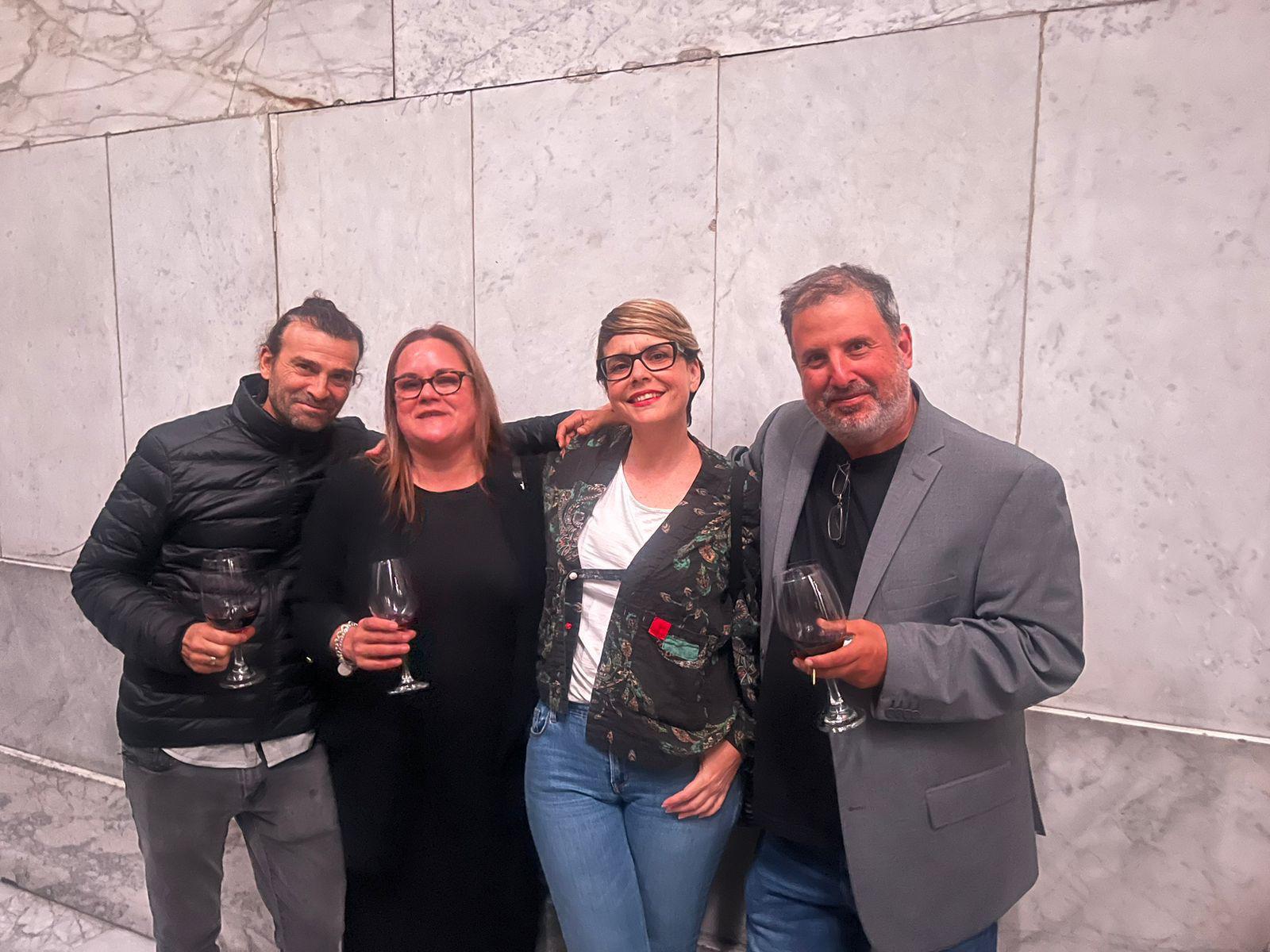 $!Artistas mazatlecos unidos, Luis Rochín, Liz Medrano, Guille Blancarte y Martín Gavica.
