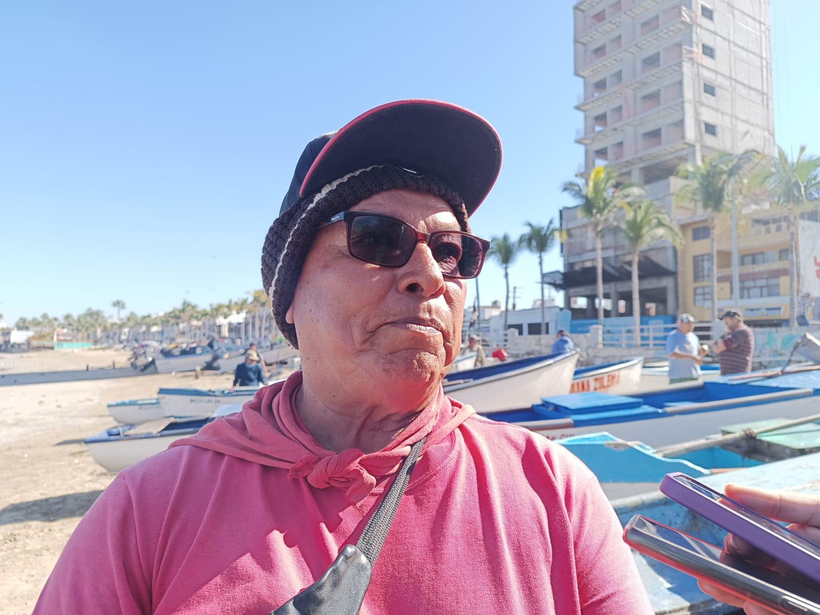 $!Pescadores de Playa Norte reportan situación crítica en capturas por el clima frío