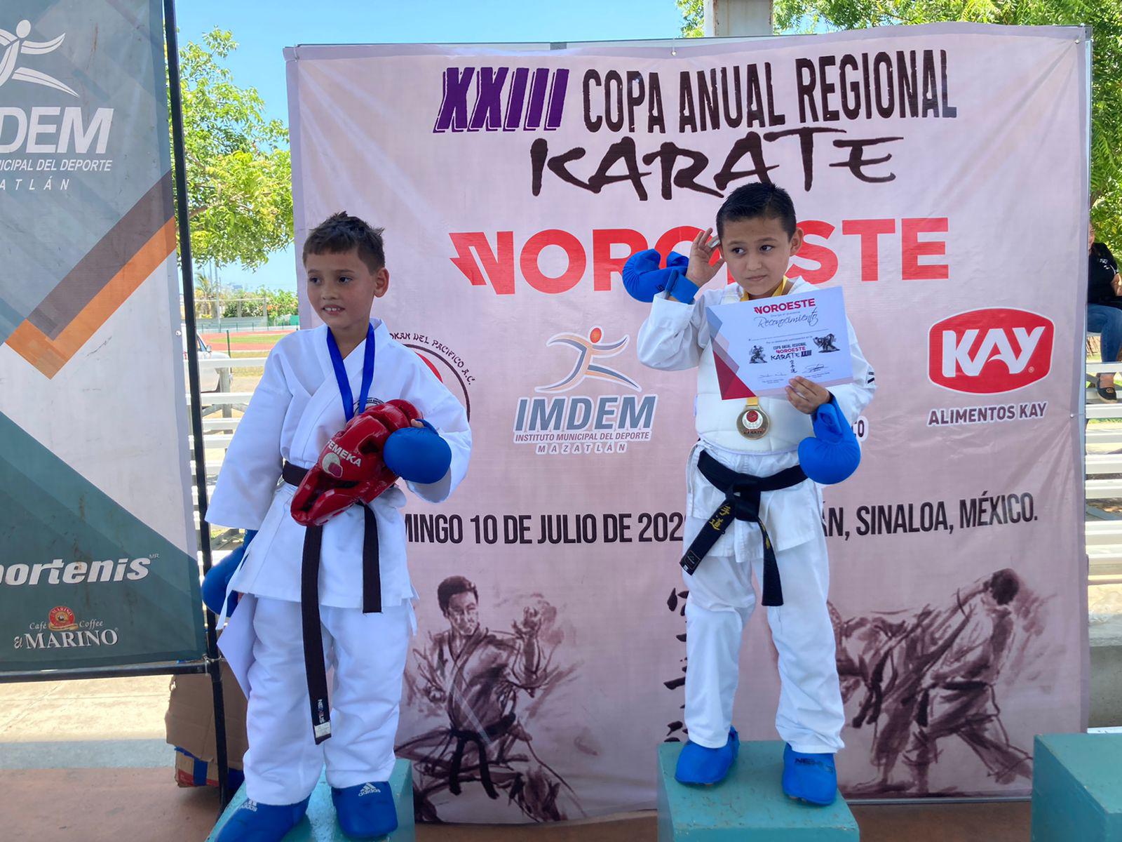 $!Verónica López domina en formas y combate en la Copa Anual Regional de Karate Noroeste