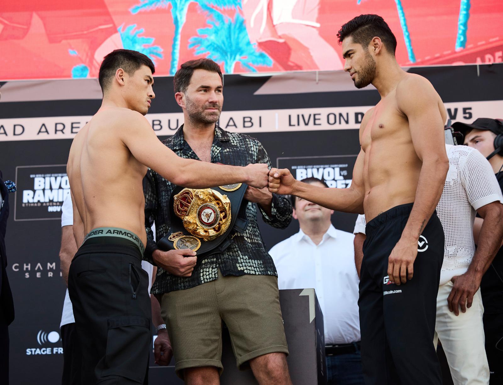 $!‘Zurdo’ Ramírez y Bivol libran la báscula y están listos para su combate