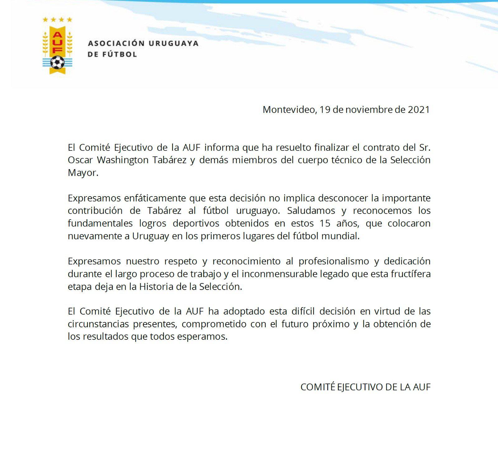$!Tabárez, DT de Uruguay, es despedido por malos resultados luego de 15 años al mando