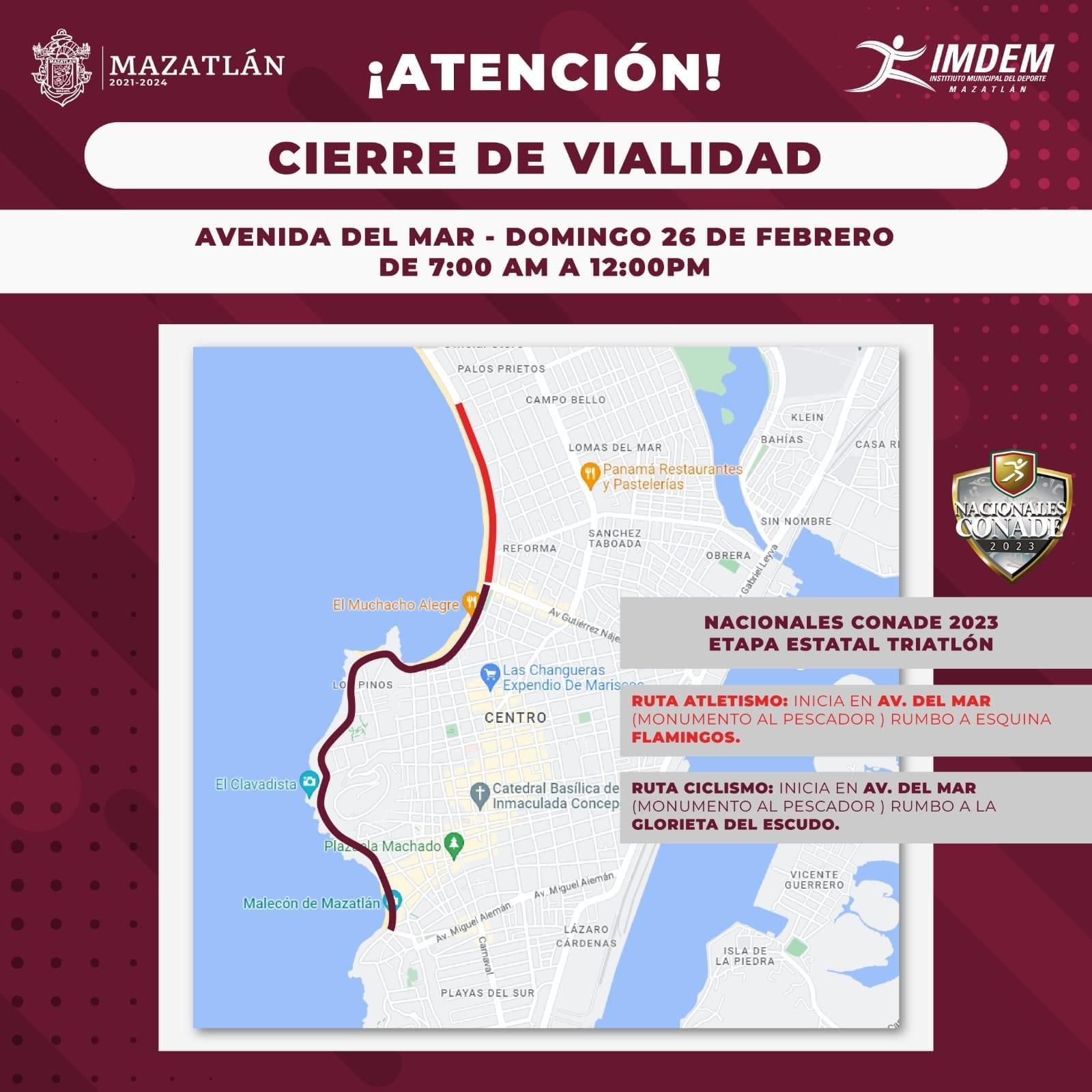 $!Prevéngase, cerrarán parte del Malecón sábado y domingo