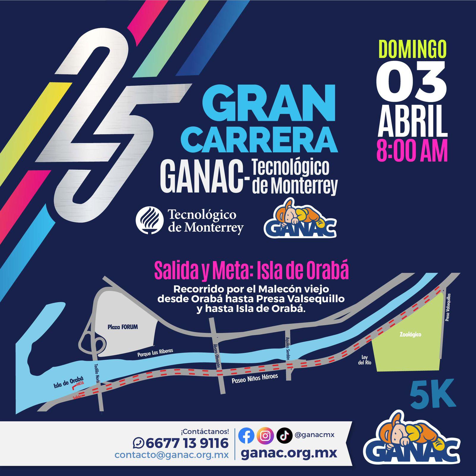 $!Retoman de forma presencial la carrera GANAC-Tec de Monterrey