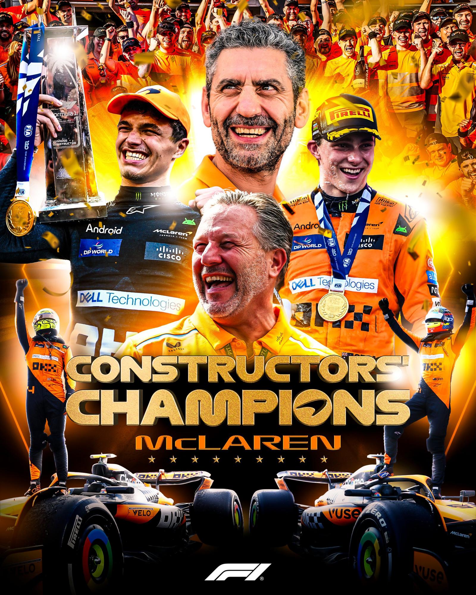 $!Norris gana en Abu Dhabi y da el título de constructores a McLaren; Checo abandona
