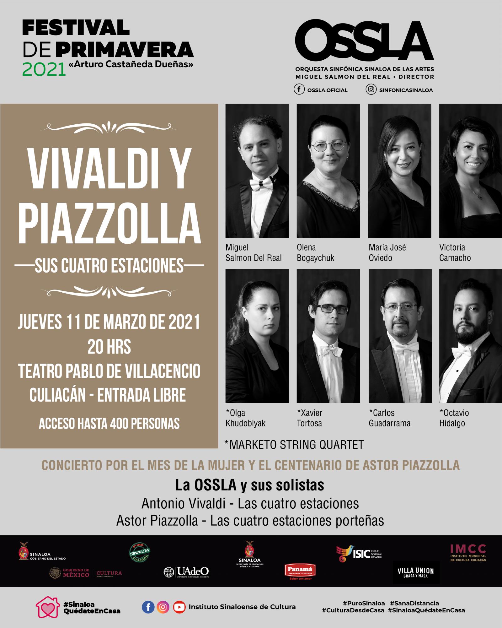 $!Dos conciertos inspirados en las estaciones del año conforman el programa.