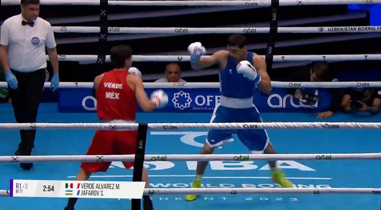 $!Cae Marco Verde en Mundial de Boxeo tras un cerrado duelo