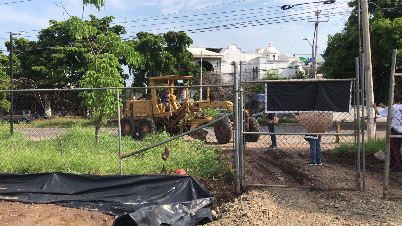 $!Policía interviene en obra del proyecto Sendero, en Culiacán; defensores alegan próxima reunión con Gobernador