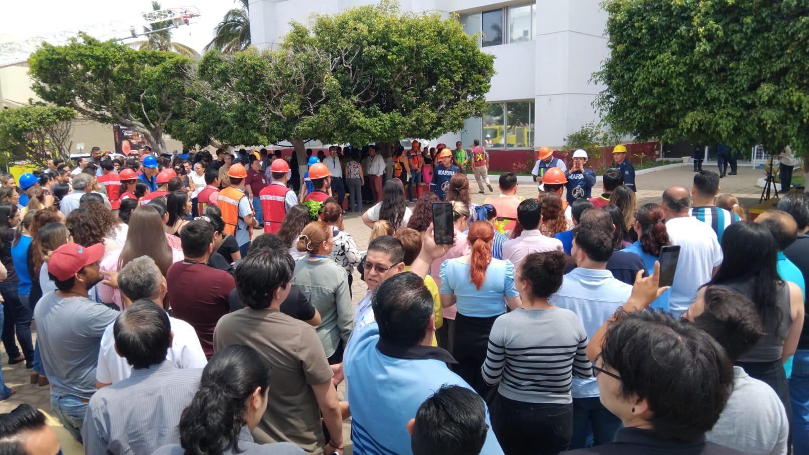 $!Promueven en Mazatlán la cultura de la prevención con 27 simulacros simultáneos