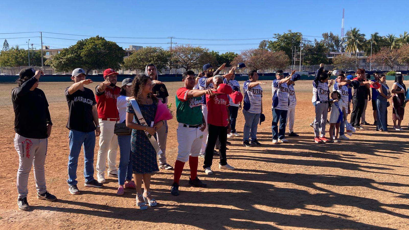 $!Cantan playball en Liga de Beisbol Intersindical, en la UAS