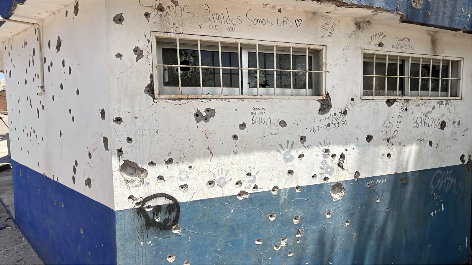 $!Disparan más de mil balas contra caseta de la Policía Municipal