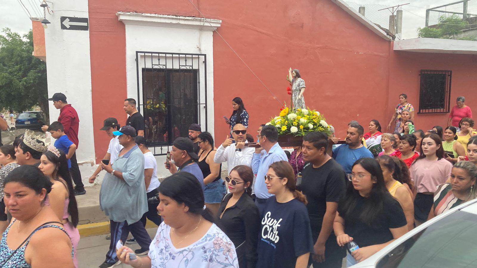 $!Realizan tradicional procesión de San Juan en Villa Unión