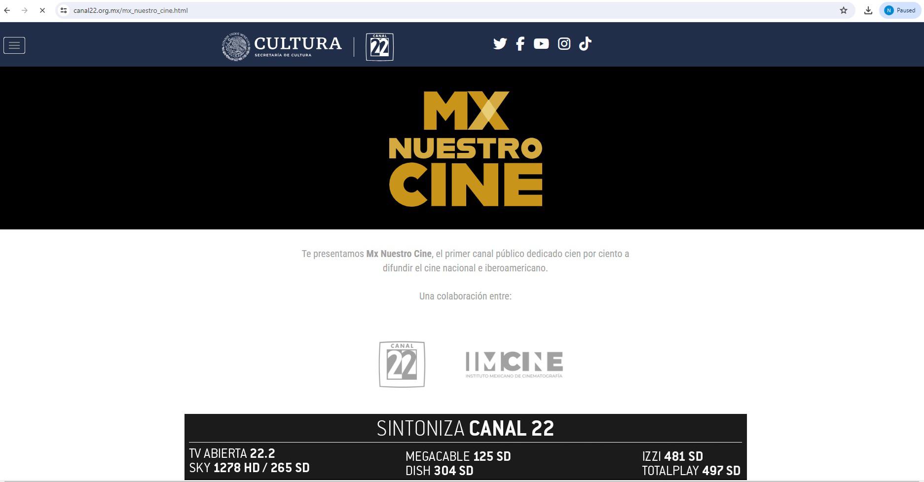 $!La programación se transmite a través de la página web de canal 22.