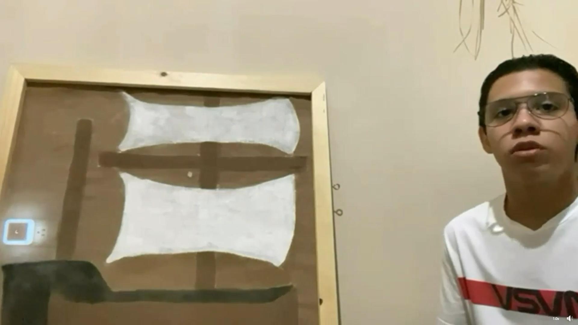 $!Otros alumnos de pintura abordaron el tema del esgrafiado.