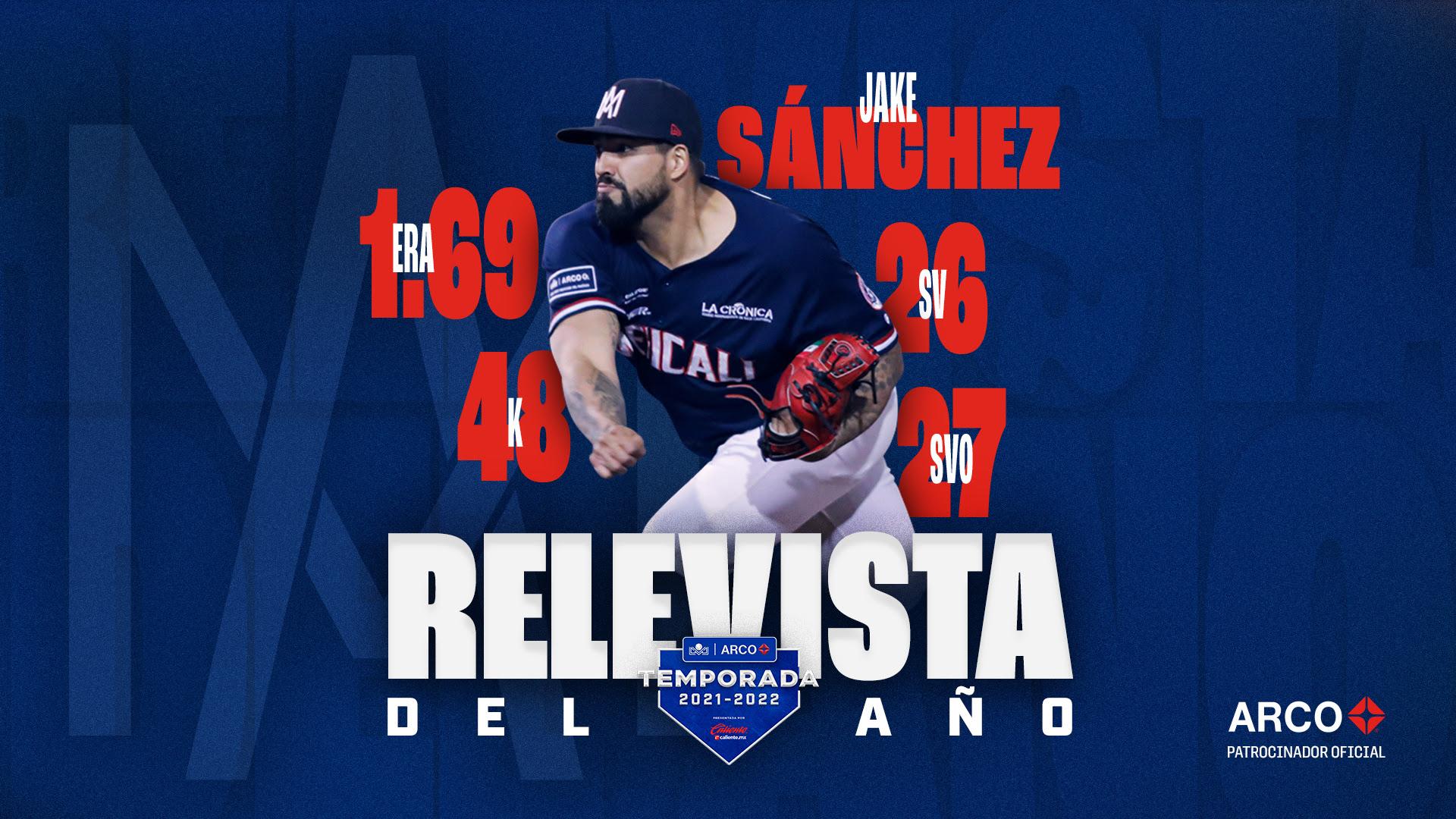 $!Jake Sánchez, de los Águilas de Mexicali, es nombrado el Relevista del Año de la LMP