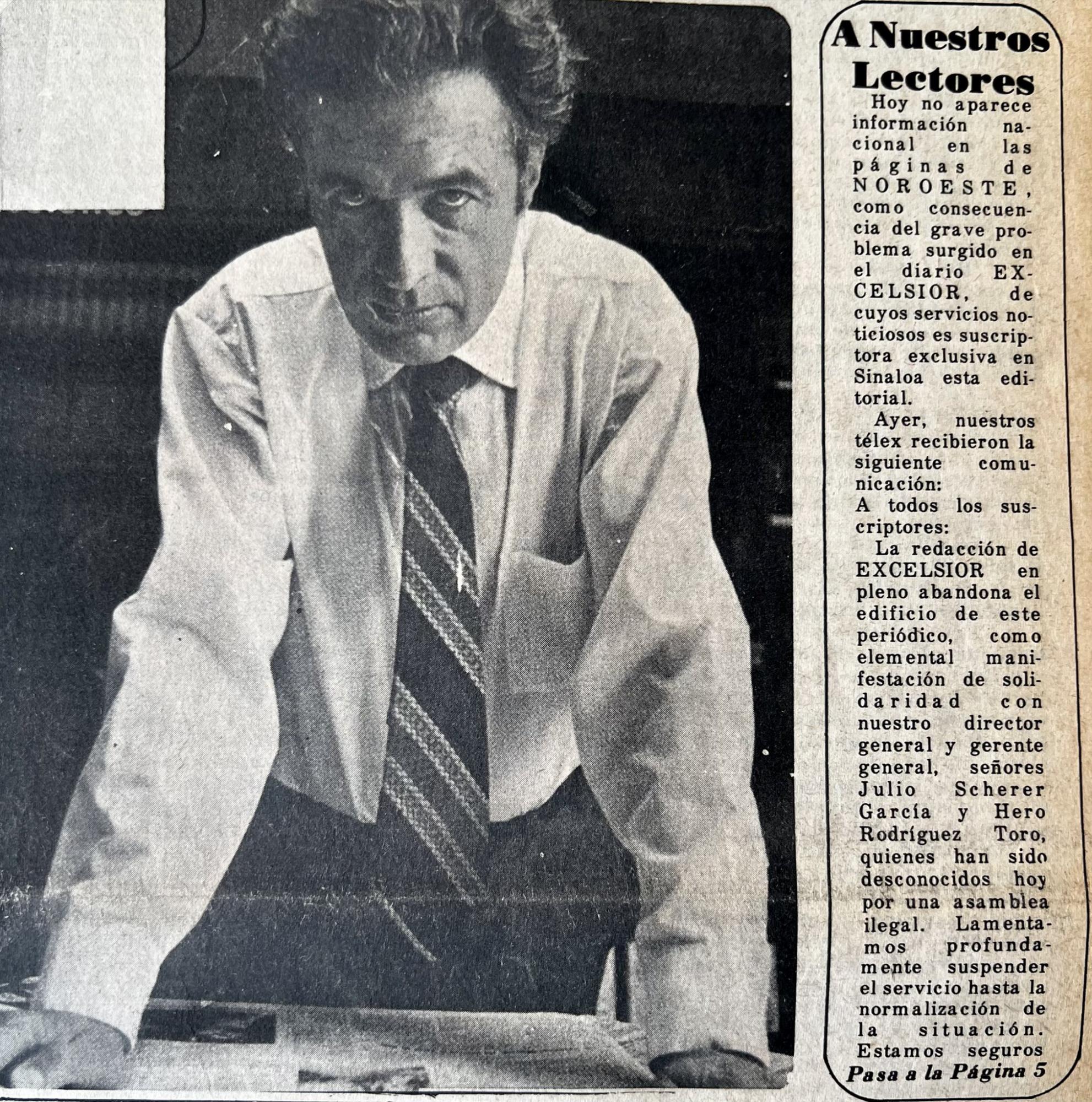 $!Así fue el golpe a Excélsior con Echeverría en 1976