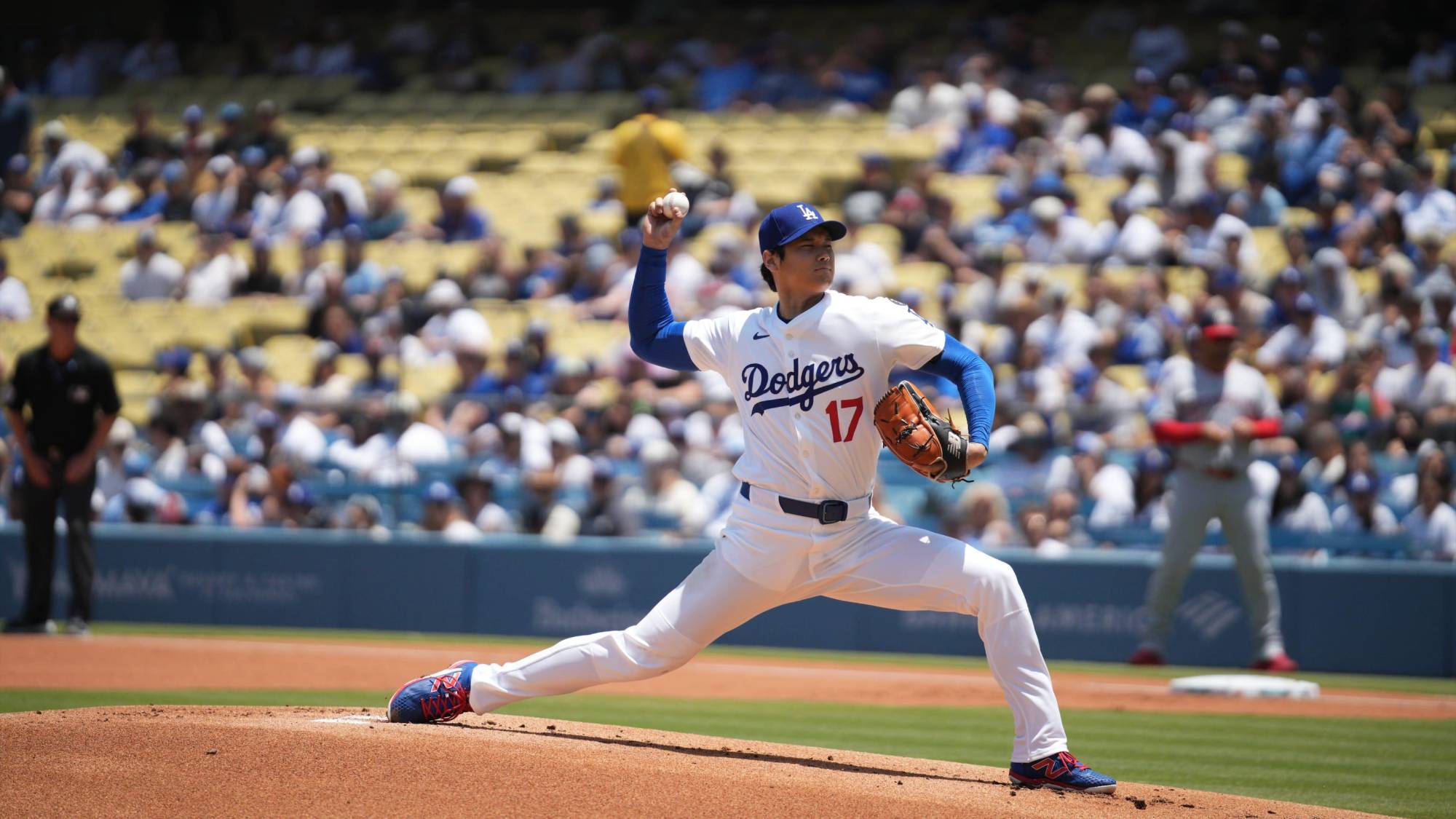 $!Ohtani consigue su primer ponche como un Dodger y luego empuja cinco