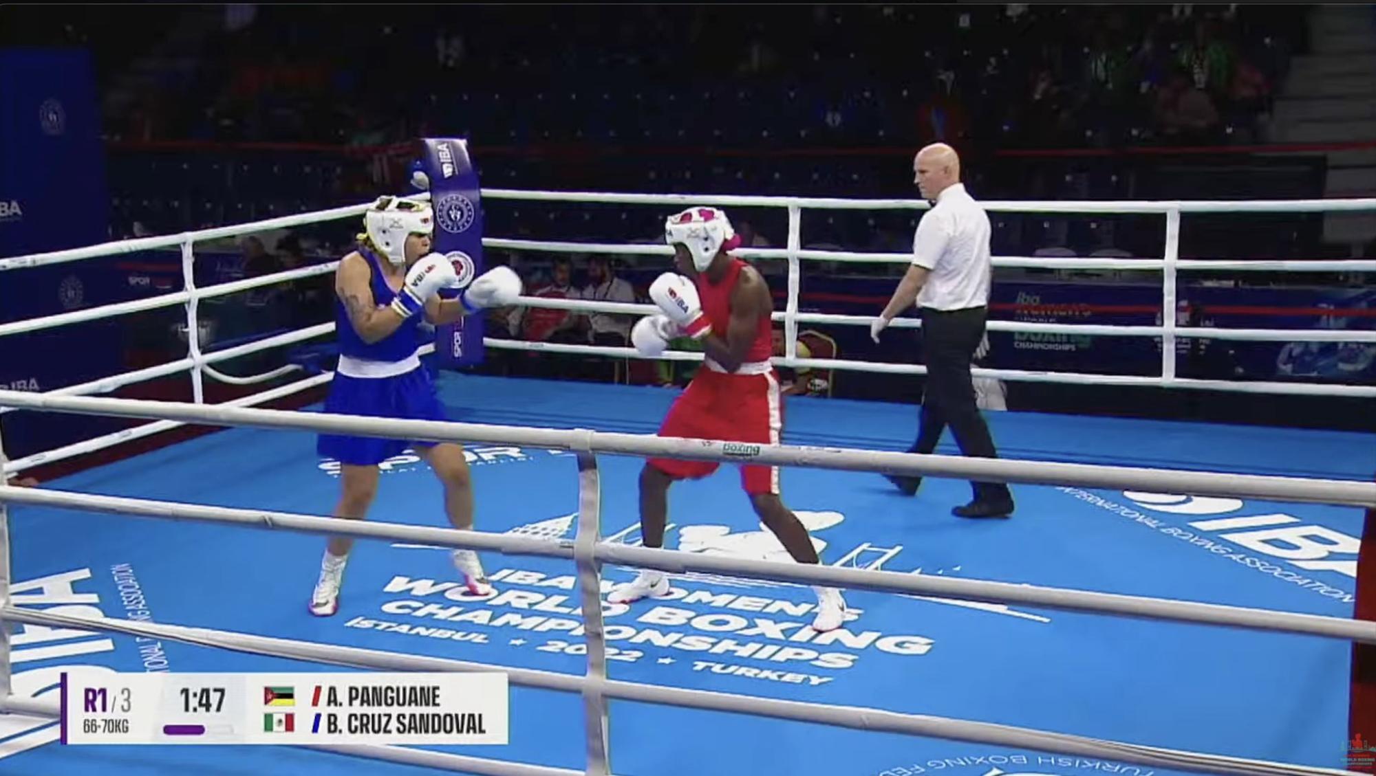 $!Sinaloense Tamara Cruz pierde en su debut en el Mundial de Boxeo Femenil